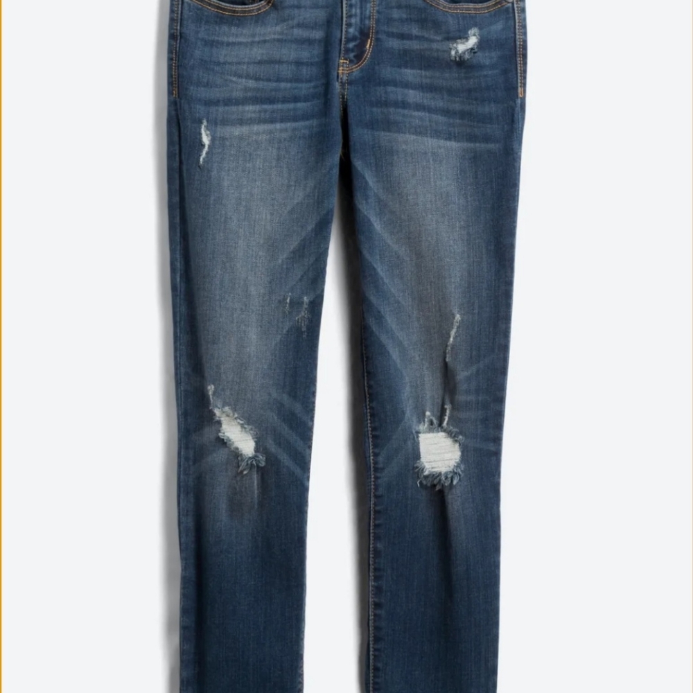 Distressed relaxed fit jeans
